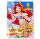 Personalised Little Mermaid Ariel, Princess, Name & Age, A5 Birthday Card