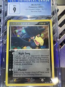 🔥🔥 RARE MURKROW Reverse Holo 30/115 RARE EX Unseen Forces STAMPED Pokemon Card