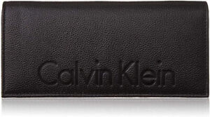 Calvin Klein Men's Leather Black Secretary Wallet With Zipper - 79473