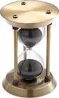 New ListingSand Timer 5 Minute Hourglass: Vintage Brass Black Sand Clock, Small Sand Watch