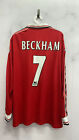 Beckham #7 Manchester United 1998/1999 Long Sleeve Home jersey XL