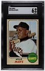 1968 Topps #50 Willie Mays Giants SGC 6 EX-NM