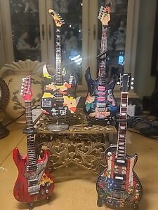 Guns N Roses, Joe Satriani, George Lynch, Steve Vai Model Guitars W/ Stands Lot