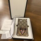 GUCCI GG Logo Monogram TIGER iPhone 7 8 Case w/Card Holder + Gift Box Authentic