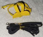 Bird Harness And Leash Adjustable Great For Training.Wings Attached 14.5 Yellow