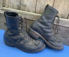 Wesco Black Leather Logger Biker Boots Men’s Size 12 D Made In USA Vibram Sole