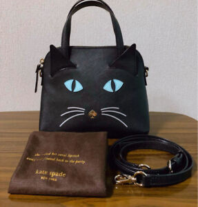 Kate Spade Cat's Meow Blue Eyes Kitty Crossbody Bag H7.5×W9.5×D3.5in