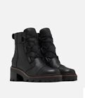 Sorel Joan Now Lace boot Black leather wedge Shoes Size 9.5 Worn once