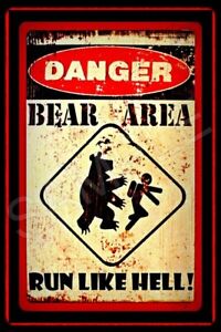 BEAR AREA! METAL SIGN 8