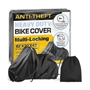 Waterproof Bicycle Cover for Outdoor Storage - Fits 1 or 2 Mountain, Road, El...