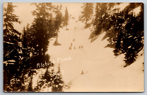 Mount Pilchuck Climb Trail Seattle  Washington RPPC Vintage Postcard