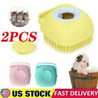 Pet Dog Cat Silicone Softy Massage Bath Brush Scrubber Shampoo Dispenser Shower