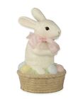 Bethany Lowe Easter Bunny On Egg Basket Figurine TL8697 New