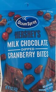 Ocean Spray Hershey's MILK CHOCOLATE DIPPED CRANBERRY BITES 5 oz bag