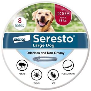 Seresto Flea and Tick Collar 8 Months Protection for Large Dogs - 18lbs！USA New1