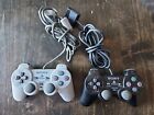 Sony PlayStation 2 Dual Shock Analog Controller Black PS2 PS1 grey Tested lot 2