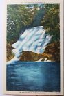 Scenic Mountains Heart Picturesque Waterfalls Postcard Old Vintage Card View PC