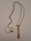 Vintage 1928 Brand Necklace Attached Raised Design Pendant