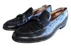 JOHNSTON & MURPHY Aristocraft black leather tassel loafers Size 12  E Wide USA