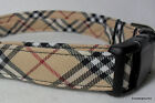 Classic Check Plaid Handcrafted Dog Collar -Great Look- Free Shipping- USA