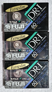 Fuji Blank Cassette Tape Lot of 3 DR-I 60 Extraslim New Sealed Audio Tapes