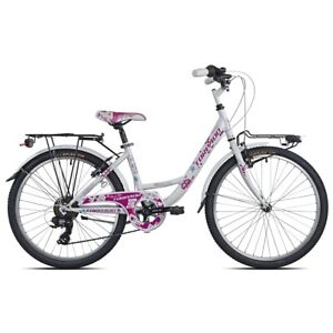 Girls 9-11 Bike T611 Kelly 24 6v White/Pink 21T611 Torpado Bike
