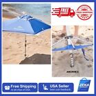 New Tommy Bahama 8' Beach Umbrella Tilt & AnchorX - Blue Umbrella, Beach, Park