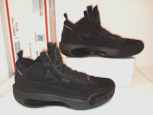 Nike Air Jordan 34 Triple Black Cat Men's Basketball Shoes Sneakers Size 12