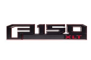 2015-2017 F-150 XLT Right Passenger Fender Emblem Red Black NEW OEM GL3Z-16720-C (For: F-150 XLT)