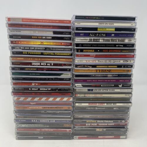 Lot of 51 CDs Old School 90s And 2000s Rap Hip-Hop R&B Collection