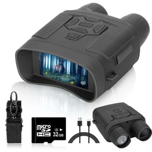 Night Vision Goggles Binoculars for Total Darkness 24MP 1080P Video Camera+ Card