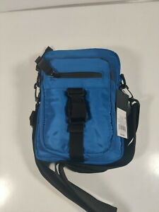 Nylon Sling Shoulder Bag Cross Body Travel Day Pack Purse Adjust Strap Blue NWT