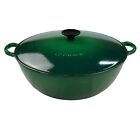 Le Creuset #32 Forest Green Cast Iron Braiser Pan With Lid 12.5” Excellent