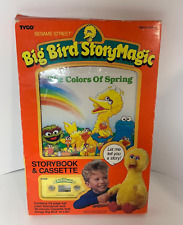 Sesame Street Big Bird Story Magic Book and Cassette ,The Colors Of Spring  Tyco