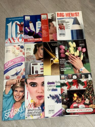 Lot of 12 Vintage 1986 AVON Catalogs  Campaigns 1-8, 13,16,17,23 Incomplete