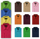 NEW Omega Italy Men's Dress Shirt Long Sleeve Solid Color Regular Fit 10 Colors