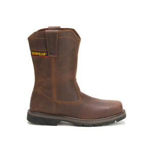 Caterpillar Wellston Pull On Steel Toe P90439 Mens Brown Leather Work Boots