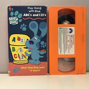 Nick Jr Blue’s Clues VHS Video Tape ABC’s & 123’s Nickelodeon BUY 2 GET 1 FREE!