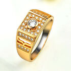 GOLD PLATED RING FOR MEN CUBIC ZIRCONIA FASHION JEWELRY