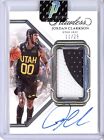 JORDAN CLARKSON 2022-23 PANINI FLAWLESS GAME USED 3-COLOR PATCH AUTO 11/25 JAZZ