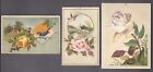 LOT OF 3 ORIGINAL VICTORIAN EMBOSSED CHRISTMAS CARDS CIRCA LATE 1800’S