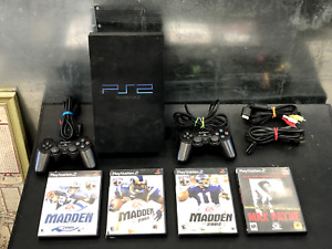 Authentic And Tested Ps2 Fat Console W/All Hookups, 2 Controller, 4 Games Bundle