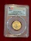 2021 $10 American Gold Eagle 1/4 oz - Type 1 PCGS MS70 First Strike NO RESERVE!!