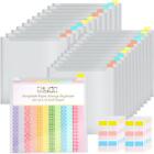 Caydo 24 Pieces Scrapbook Paper Storage Organizer, 12 x 12 Inch with Sticky Tabs
