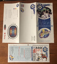 RARE 2000-01 NPSL All Star Game Buffalo Blizzard Soccer Ticket Brochure HSBC