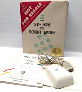 Z-NIX E6QMOUSE X31 2 Button DB-9 Vintage Computer PC Mouse with Box & Manual