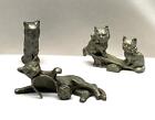 Lot of 3 Pewter Cat Kitten Figurines Spoontiques Teeter Totter