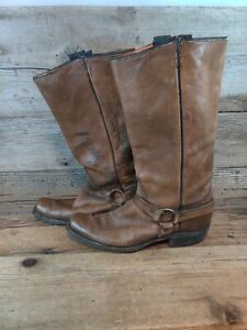 MENS SQUARE TOE LEATHER ENGINEER BOOTS sz 12B