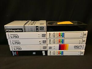 Lot of 10 Blank Beta Tapes Pre-recorded Betamax 80s 90s  VTG Retro  L-750  6