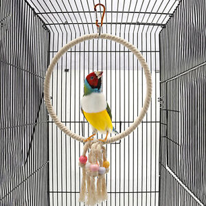 Bird Toy Multifunctional Relieve Boredom Parrot Swing Cages Toys Cotton Rope